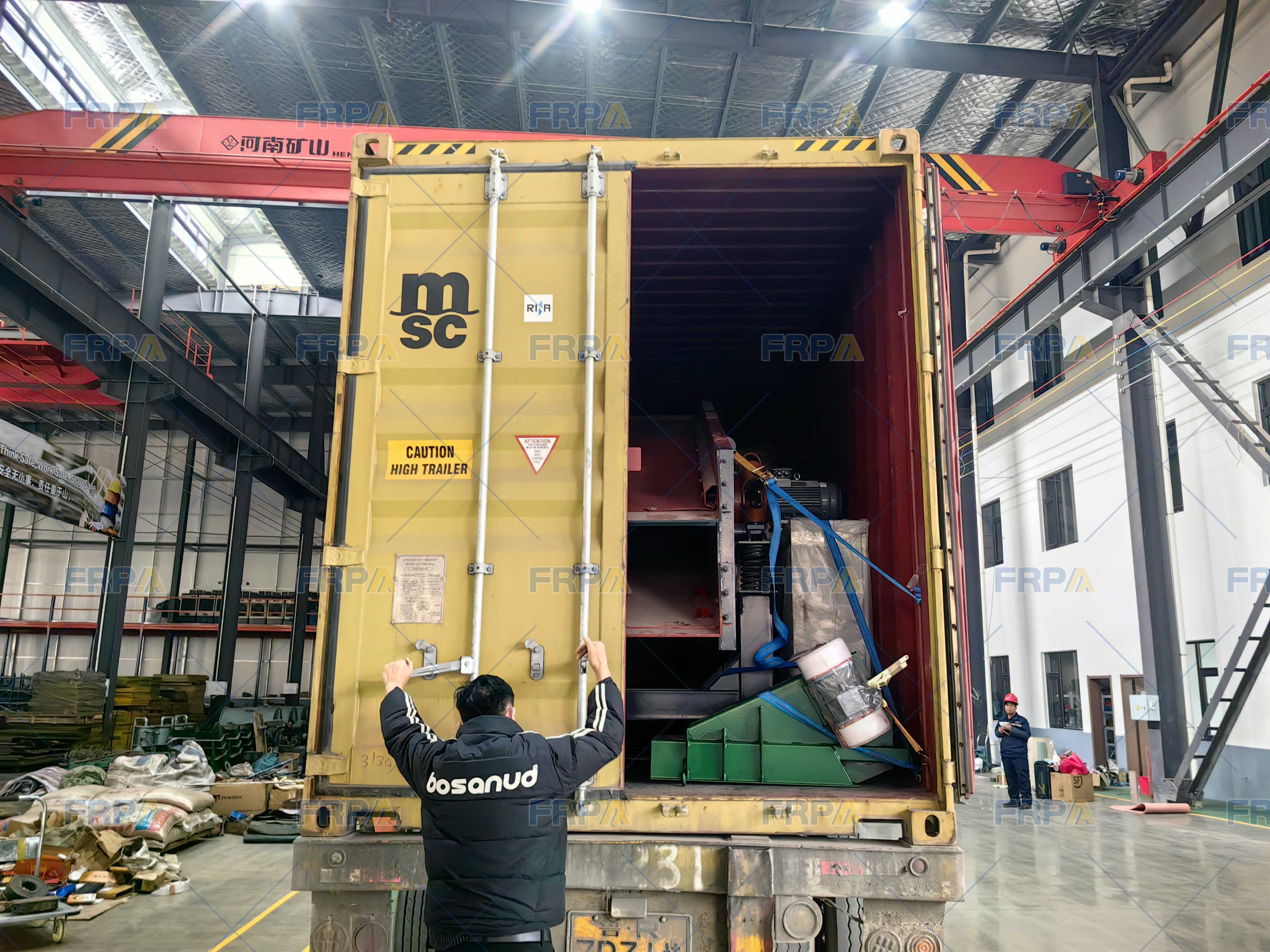 Barite processing plant shipment