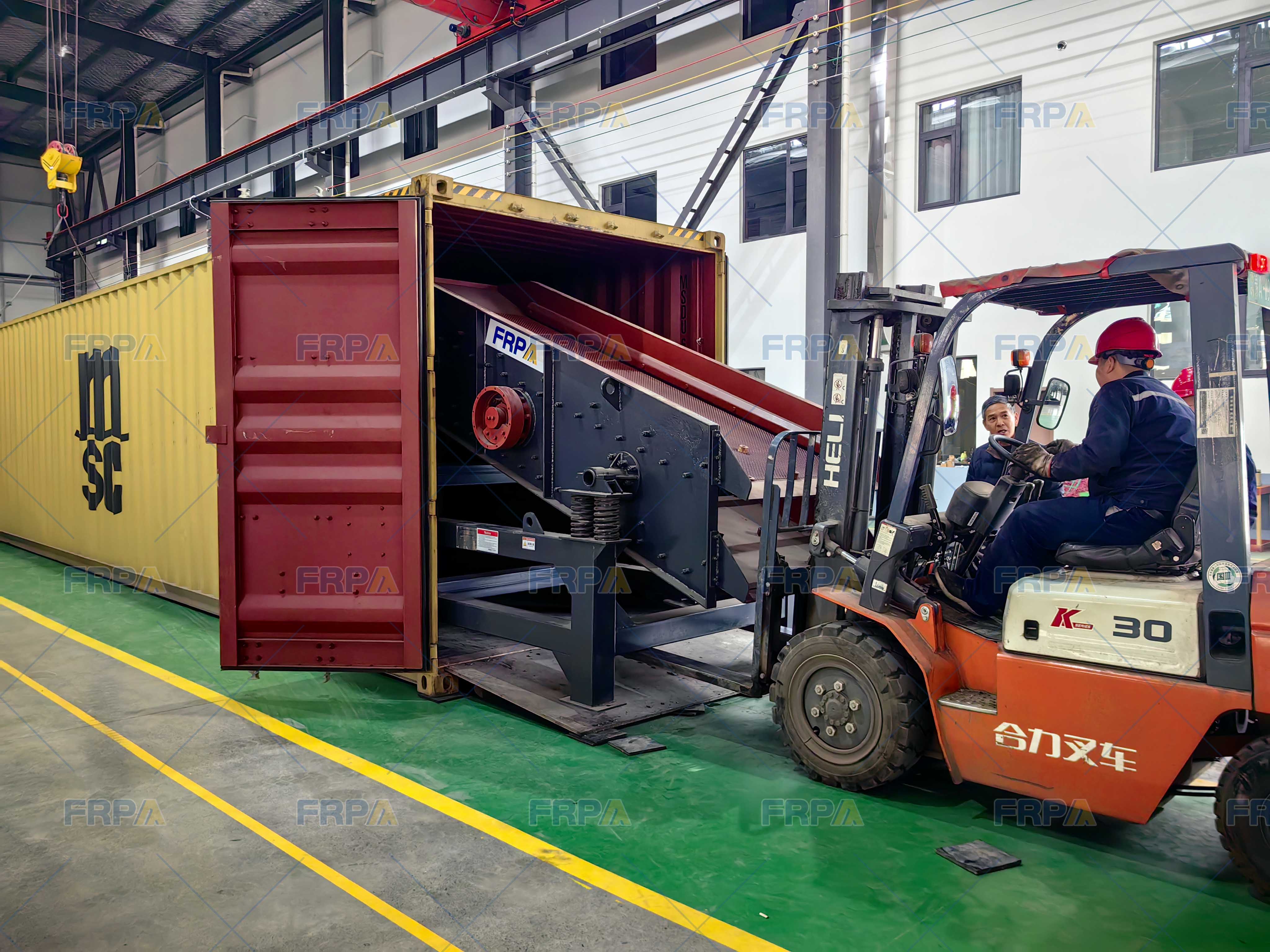 Barite processing plant shipment